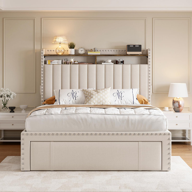 Wayfair queen bed platform discount